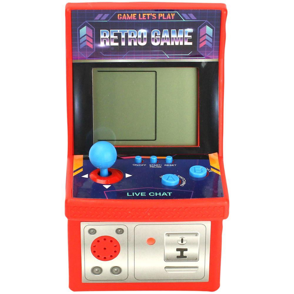 Jogo Mini Fliperama Retrô Portátil Vermelho - BBR Toys