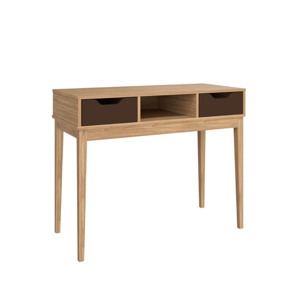 Escrivaninha com 1 Nicho 2 Gavetas MDP 100x45x86cm Mel Avelã MB 1099 Movelbento