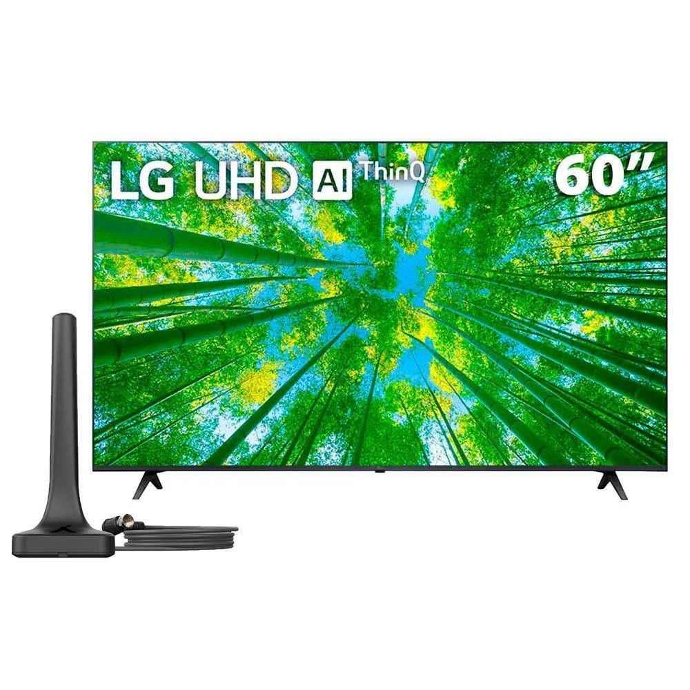 Smart TV LG 60UQ8050PSB 60 + Antena Digital Interna Aquário DTV-200