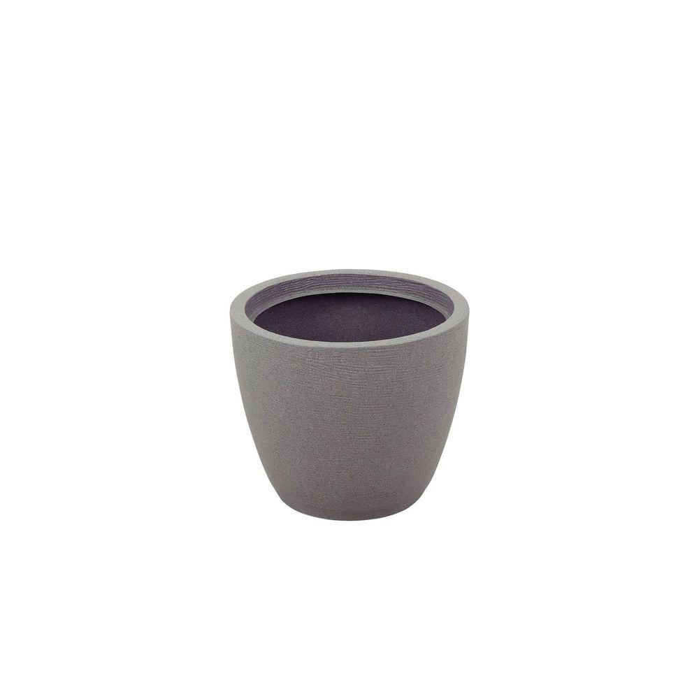 Vaso Tramontina Asteca Em Polietileno Granito Pedra Com Prato 32 Cm Tramontina