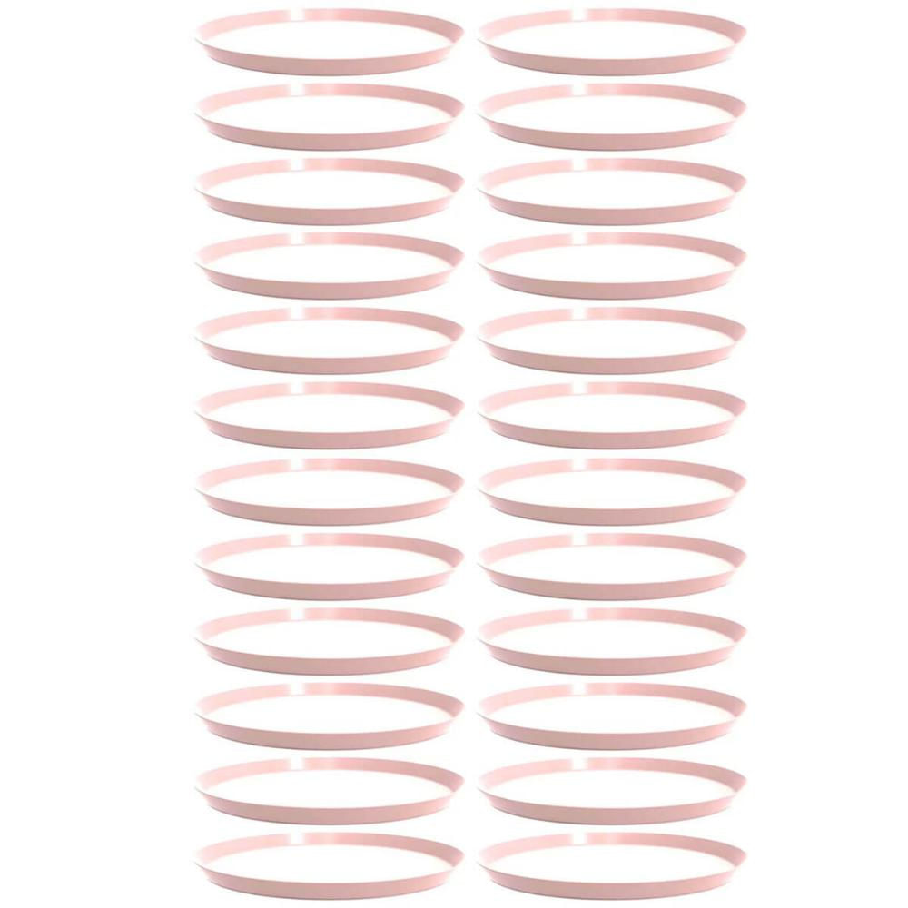 Kit 24 Bandejas Redonda 34cm Servir Rosa Himalaia Bubble Crippa Bar Restaurante
