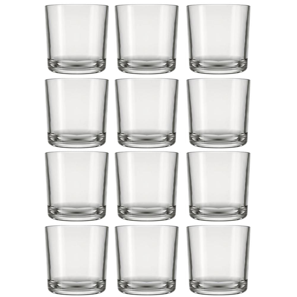 Jogo de 12 Copos de Vidro para Whisky Bar Rocks 265ml Nadir Figueiredo
