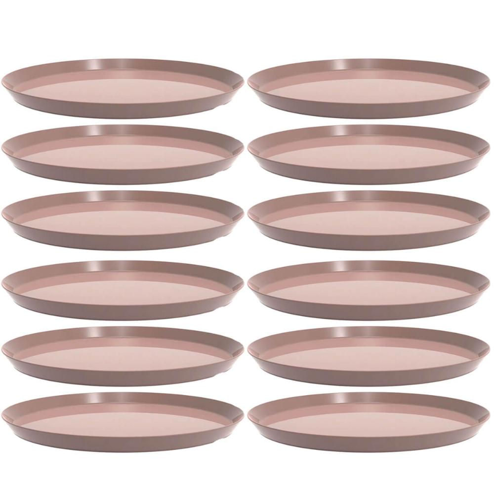 12 Bandejas Redonda 34cm Amêndoa Servir Bar Restaurante Bubble Crippa