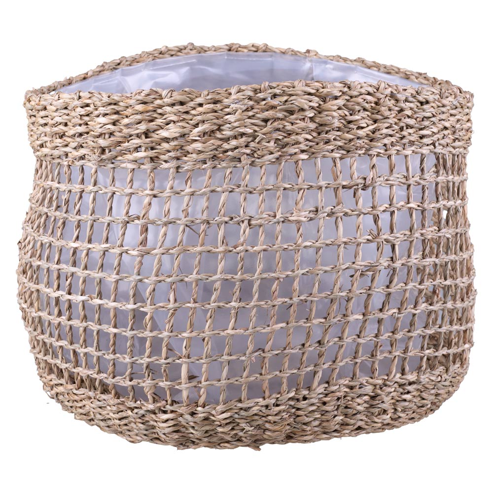 Cesto Decorativo Redondo Cazza Cabana 30x20x26cm