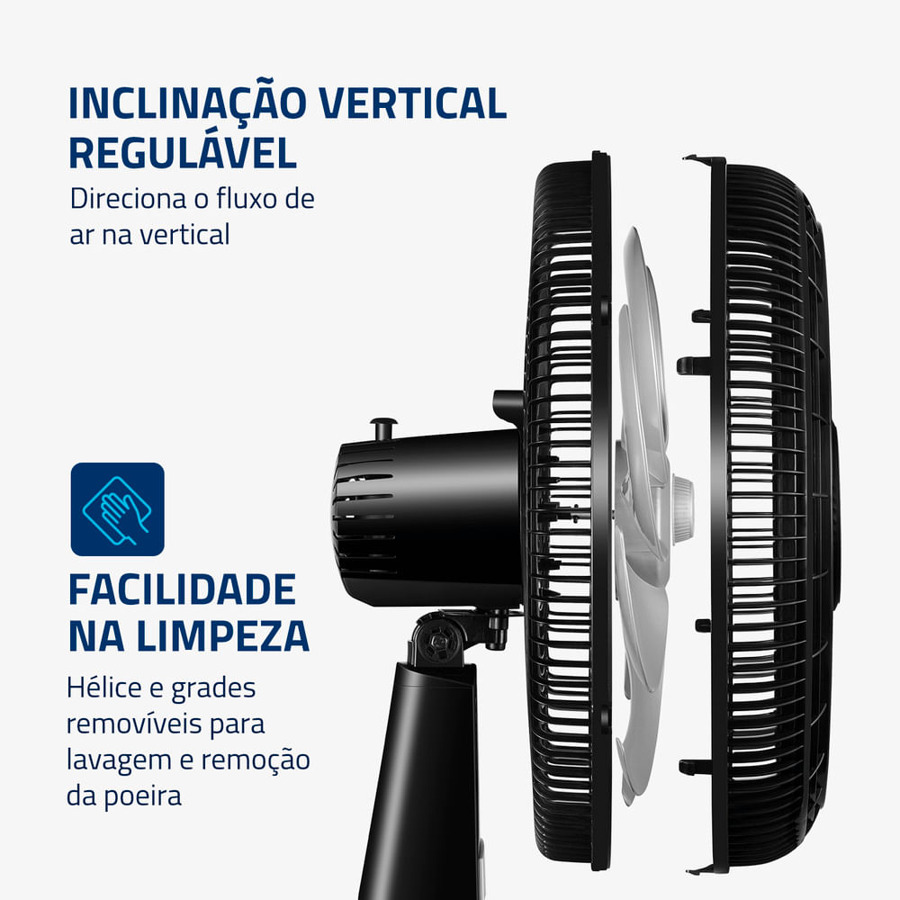 Ventilador de Mesa Mondial Turbo 8 Pás NVT-40-8P-B - 40cm 127V