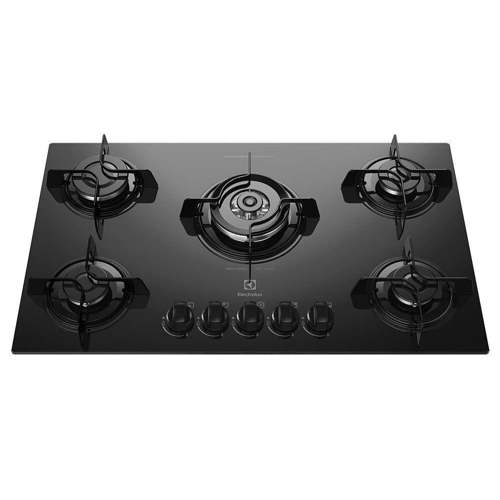 Cooktop Electrolux 5 Bocas Acendimento Automático KE5GP Preto - Bivolt