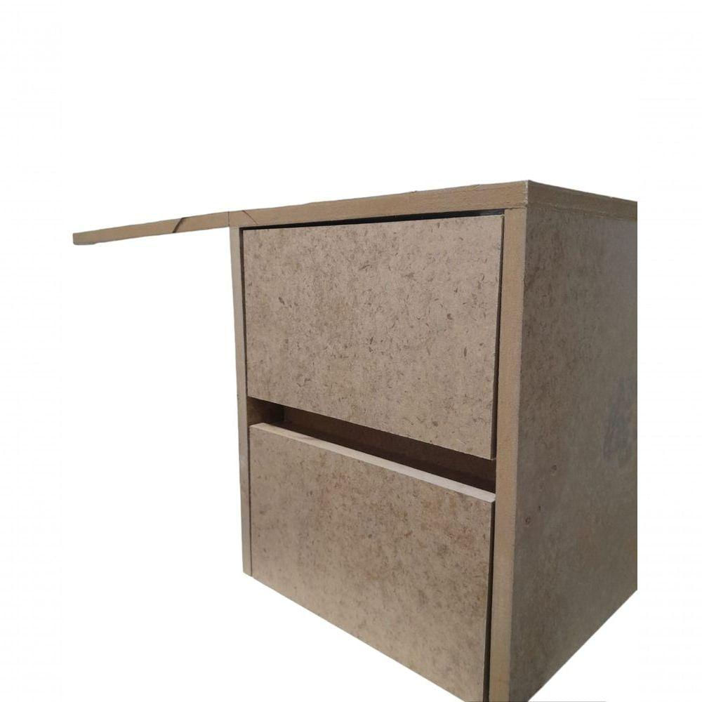 Escrivaninha Suspensa Mesa Para Notebook Natural Em Mdf [f031]