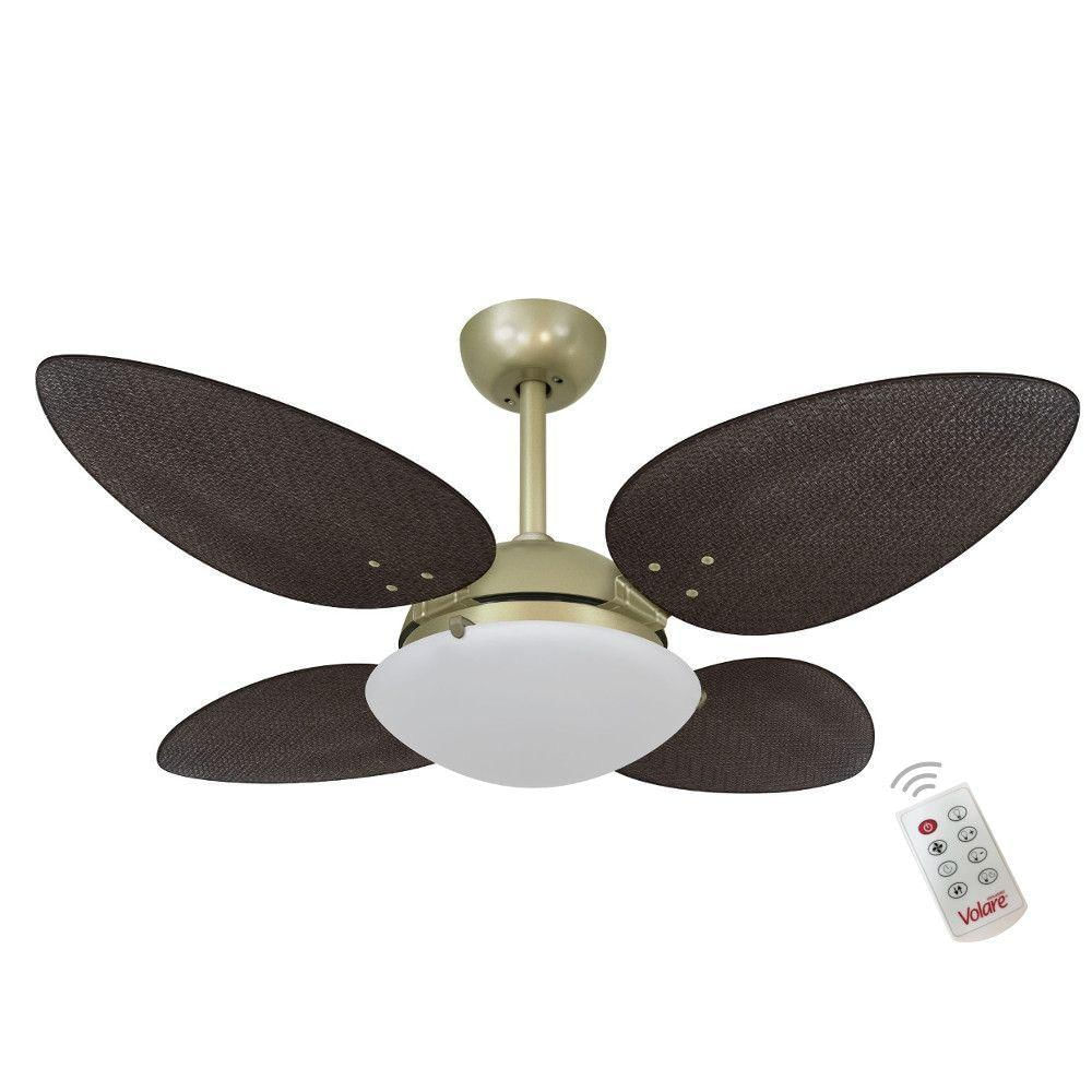 Ventilador Premium Tabaco 127V E Controle Remoto