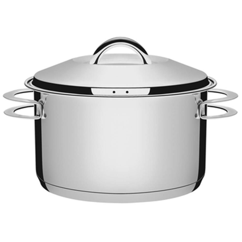 Panela de Fundo Triplo Caçarola Inox 6,1L com Tampa 24cm Tramontina Solar