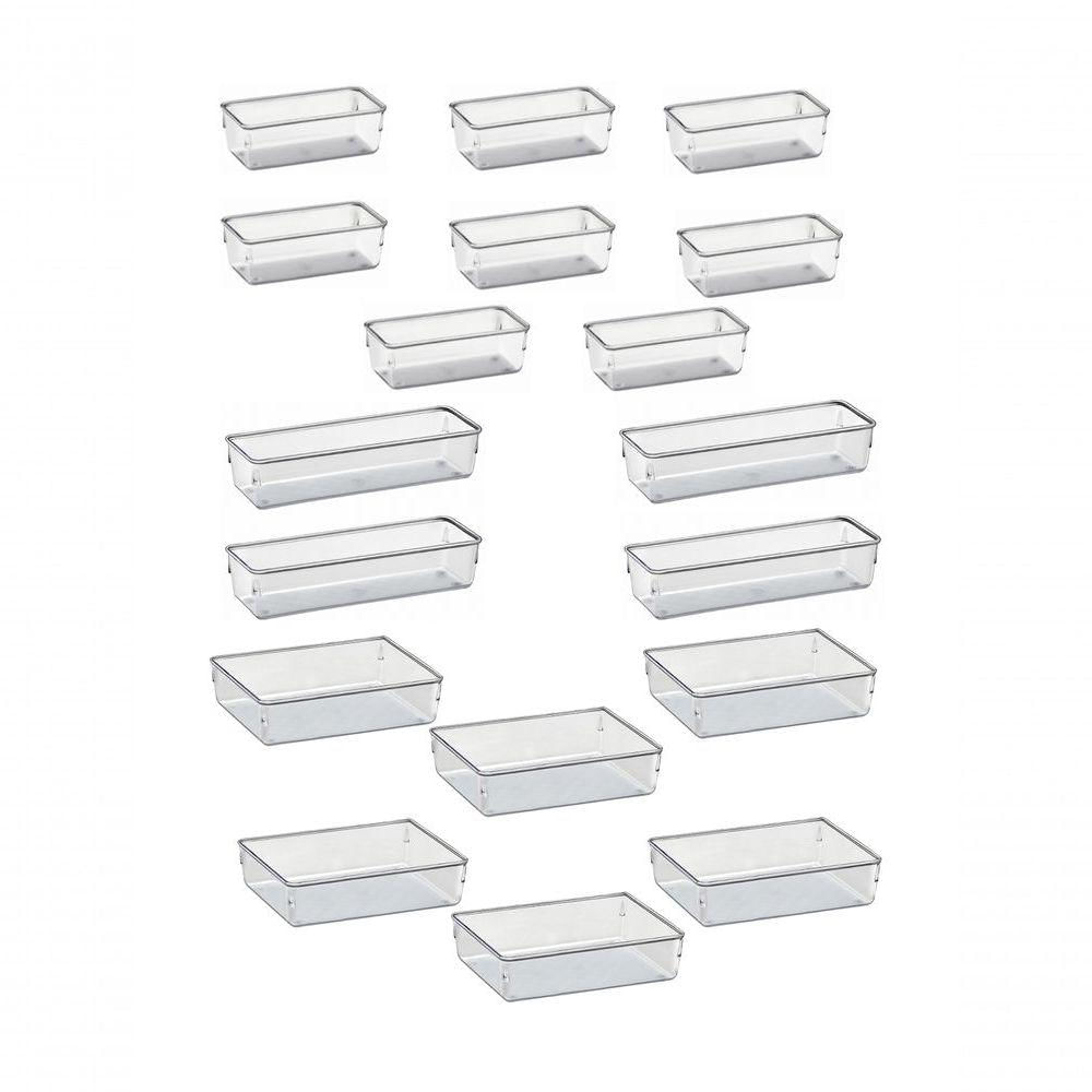 18 Organizadores Multiuso Modular Gavetas Acrílico Cristal