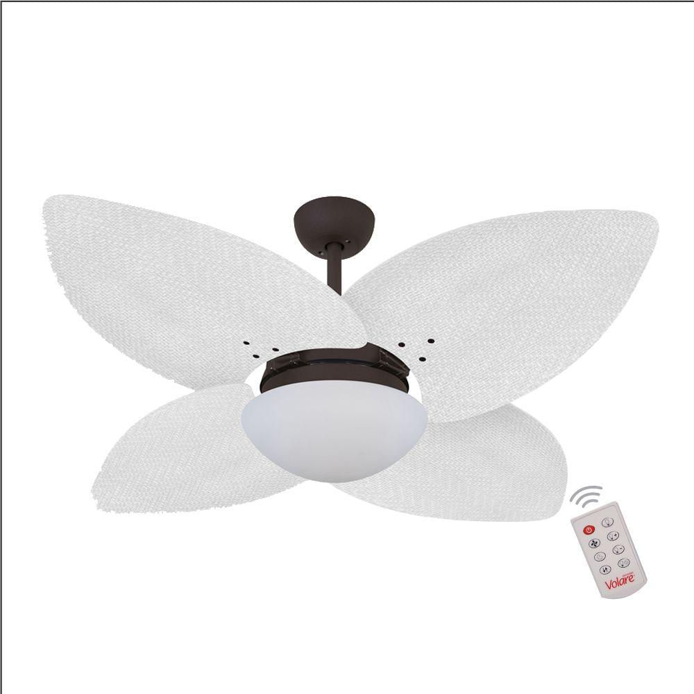 Ventilador De Teto Marrom 4 Pés 127V C/ Controle