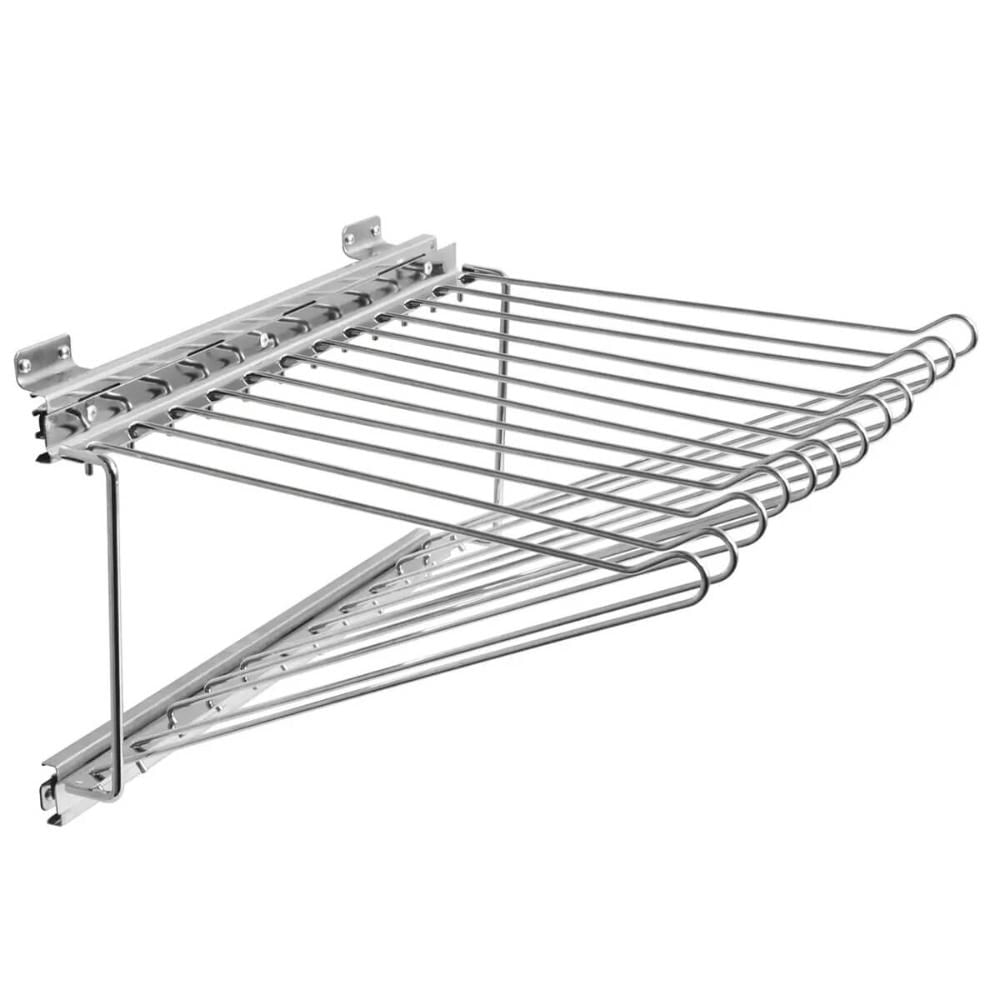 Calceiro Deslizante para Closet Guarda Roupas 38x46x2cm 12 Varetas Aramado Cromado Tubular Schmitt