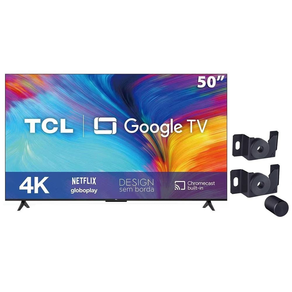Smart TV LED 50 4K UHD TCL 50P635 + Suporte Fixo para TV Modelo SAV-1000