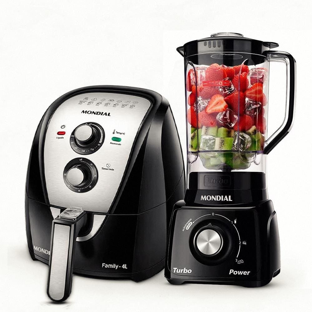 Fritadeira Elétrica Sem Óleo Air Fryer Mondial AFN40BI Family Inox 4L