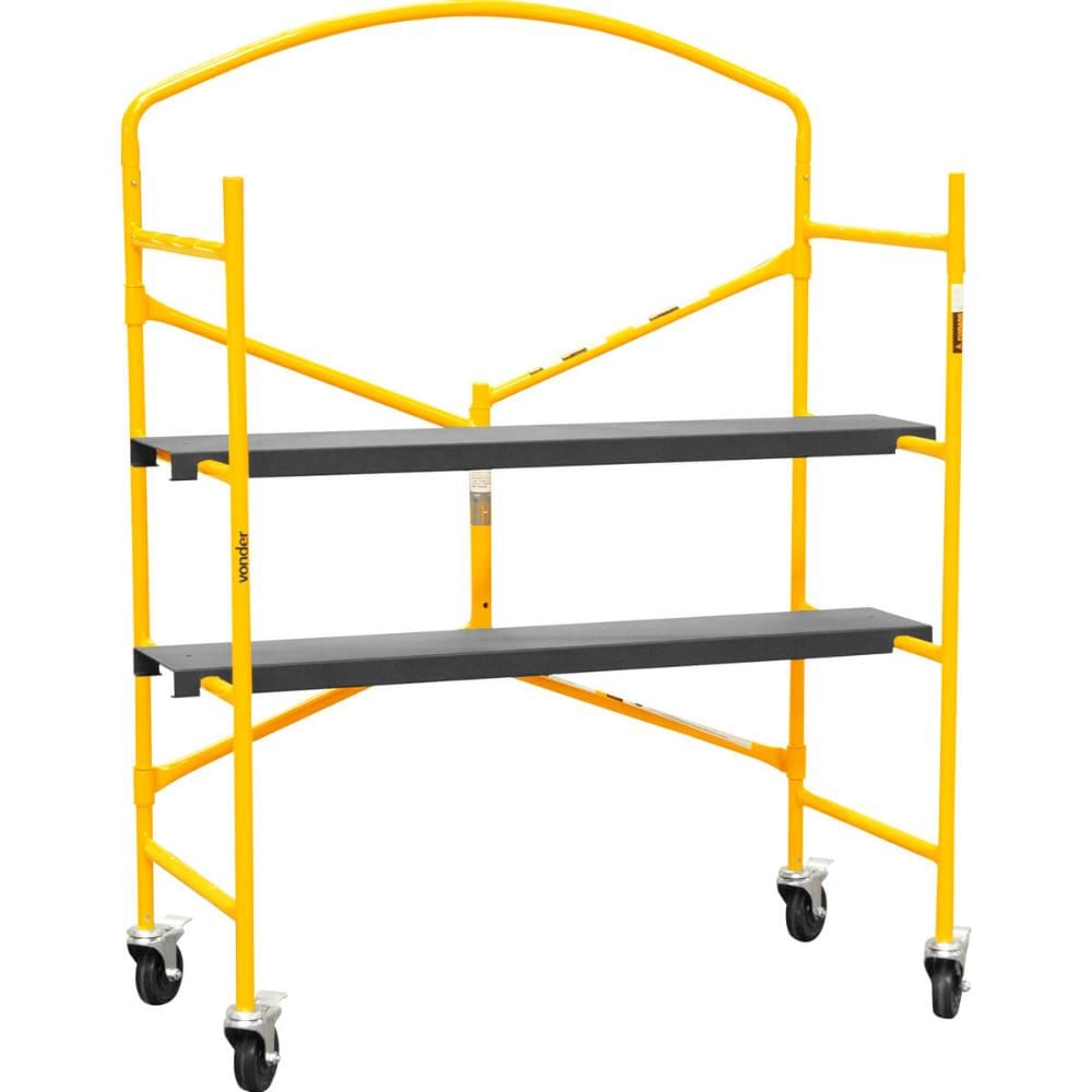 Andaime Dobrável Portátil 225kg Vonder 4 Rodízios Plataforma Aço Antiderrapante