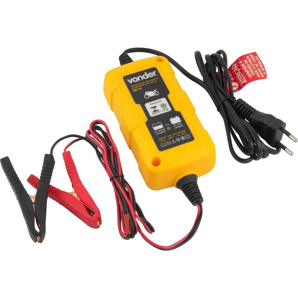 Carregador inteligente de bateria p/ moto 127 V~ 220 V~ CIB 003 VONDER