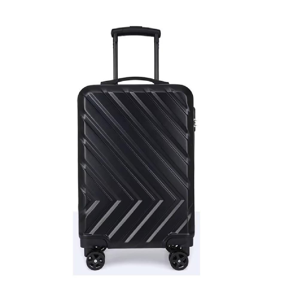 Mala De Viagem Bordo 4 Rodas Rigida Abs Pequena 10kg Piloto Giro 360 De Mao Padrao Anac Com Cadeado Senha Preta Premium