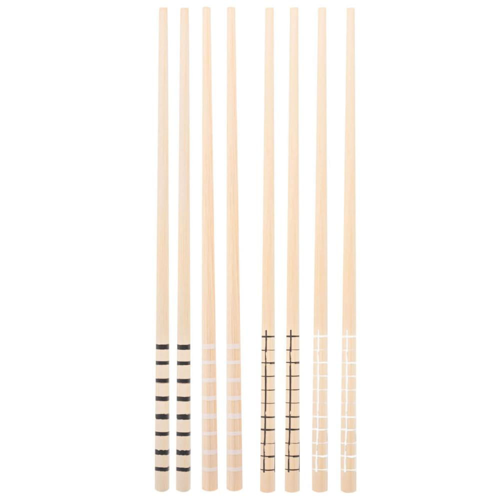 24 Pares de Hashi para Restaurante Bambu Comida Japonesa Sushi Sashimi 24cm Geométrico