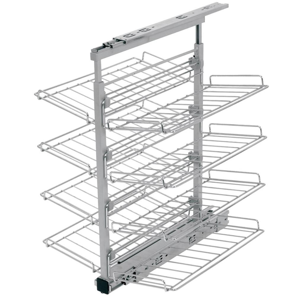 Sapateira Deslizante com 8 Prateleiras 44x22cm e Corrediças Masutti Copat em Aço Carbono