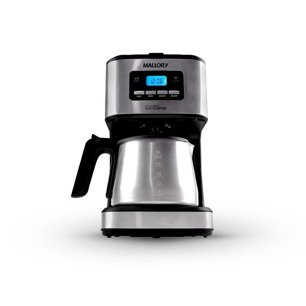 Cafeteira Elétrica Mallory 1,5L Easy Coffee Preto E Inox - 220v