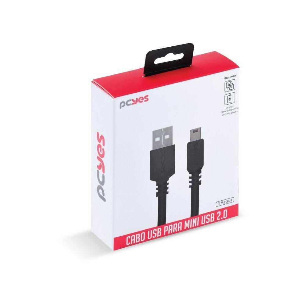 Cabo Usb A 2.0 Para Mini Usb B 2.0 3m - Puanm2-3