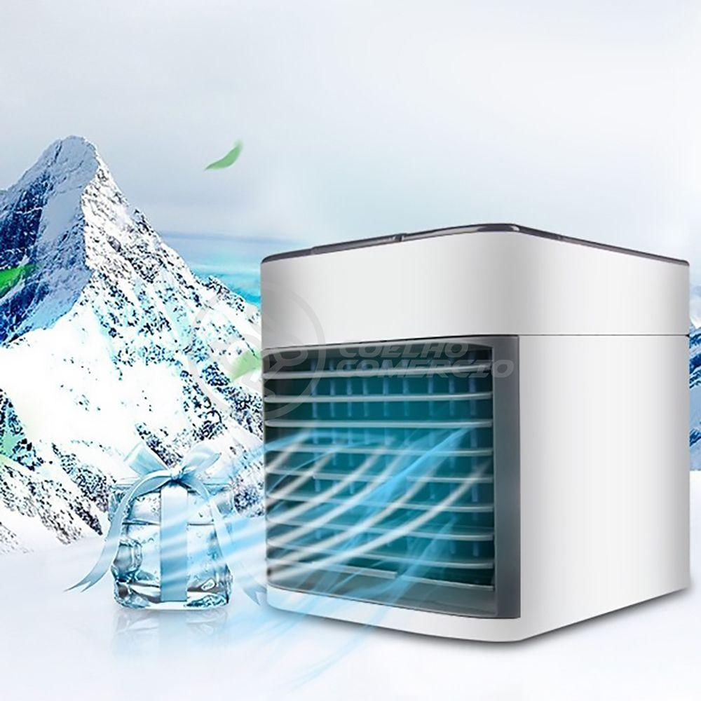 Ar Condicionado Portátil Arctic Air Cooler Umidificador Climatizador Luz Led 7 Cores Rgb
