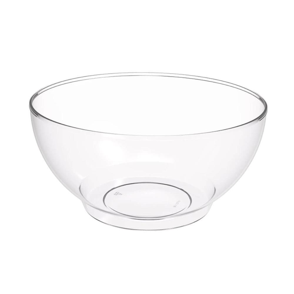 Tigela Grande Crippa Travessa Redonda 3,1L Transparente Servir Salada Sobremesa