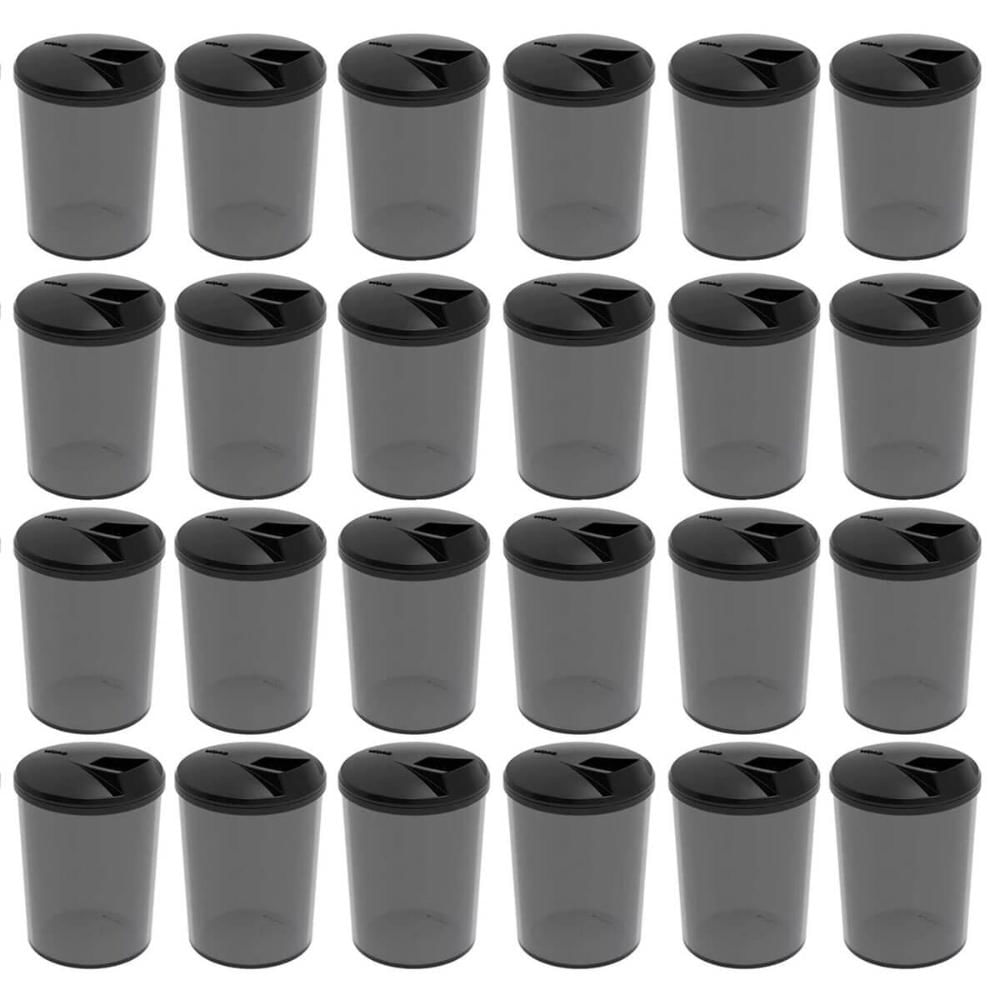 Kit 24 Farinheiras Porta Farofa Temperos com Tampa 400ml Crippa Fumê