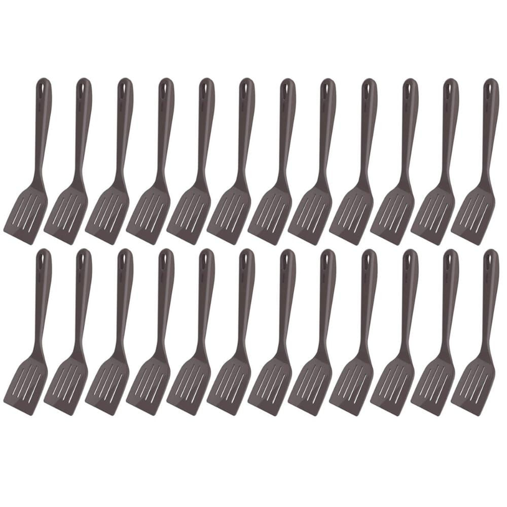 Kit 24 Espátulas Culinárias Retas Nylon Cinza Tornado Restaurante Lanchonete Kitch Crippa