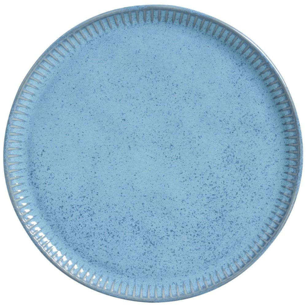 Prato Raso 27,5cm Cerâmica Azul Linhas Breeze Avulso Porto Brasil Jantar Mesa Posta