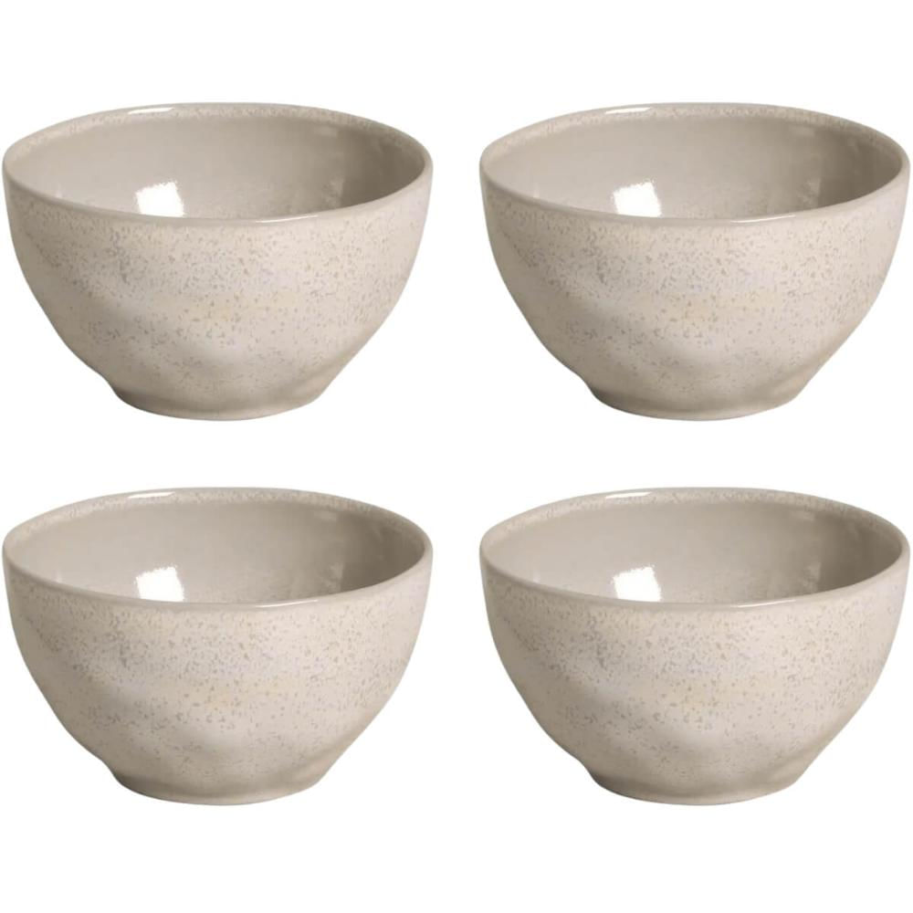 4 Bowls Orgânico Latte 558ml Cumbuca Servir Porto Brasil 13x7cm Off White
