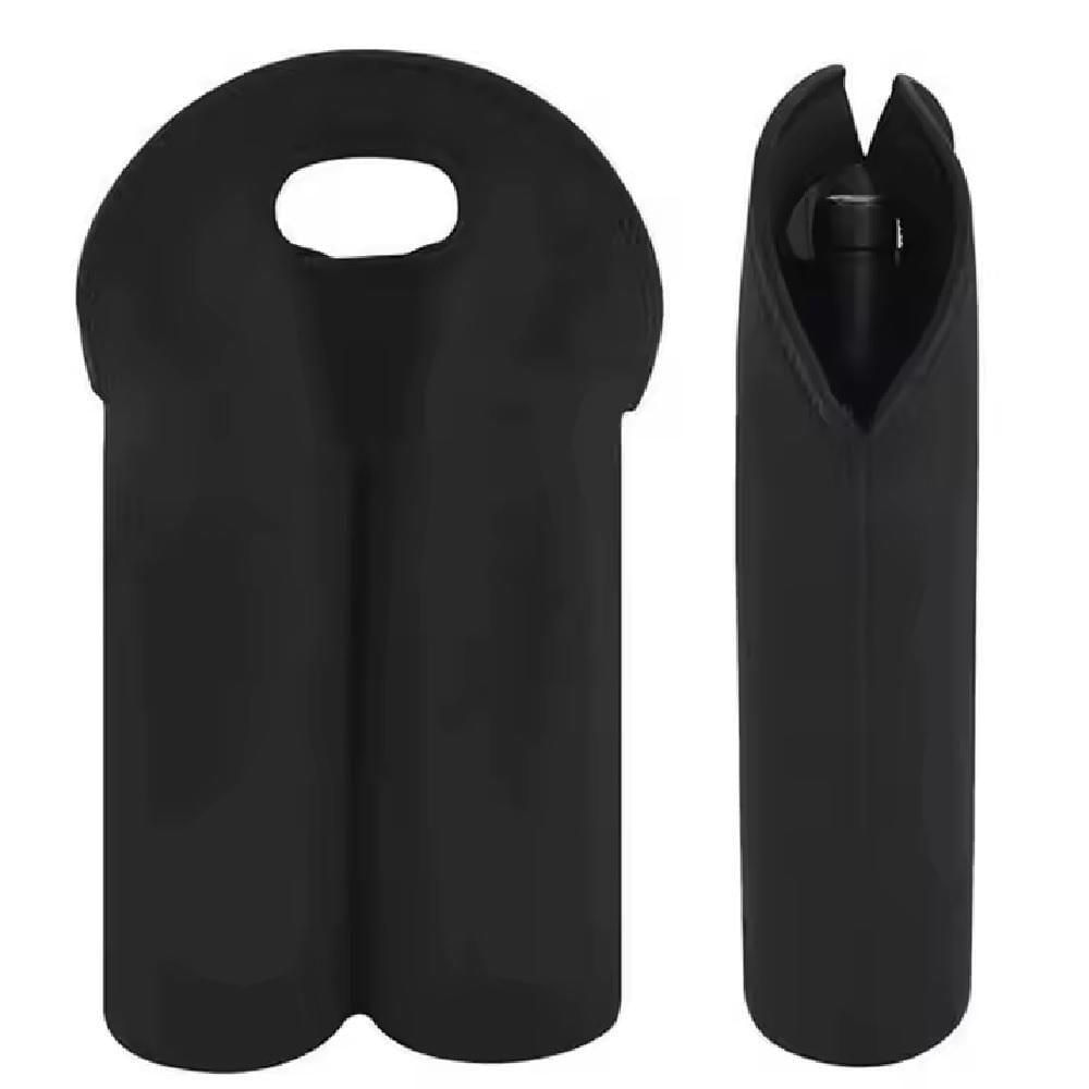 Bolsa Termica 2 Garrafas Porta Vinho Wine Bag Sacola Champanhe Neopreme Acolchoada Portatil Com Alça Luxo