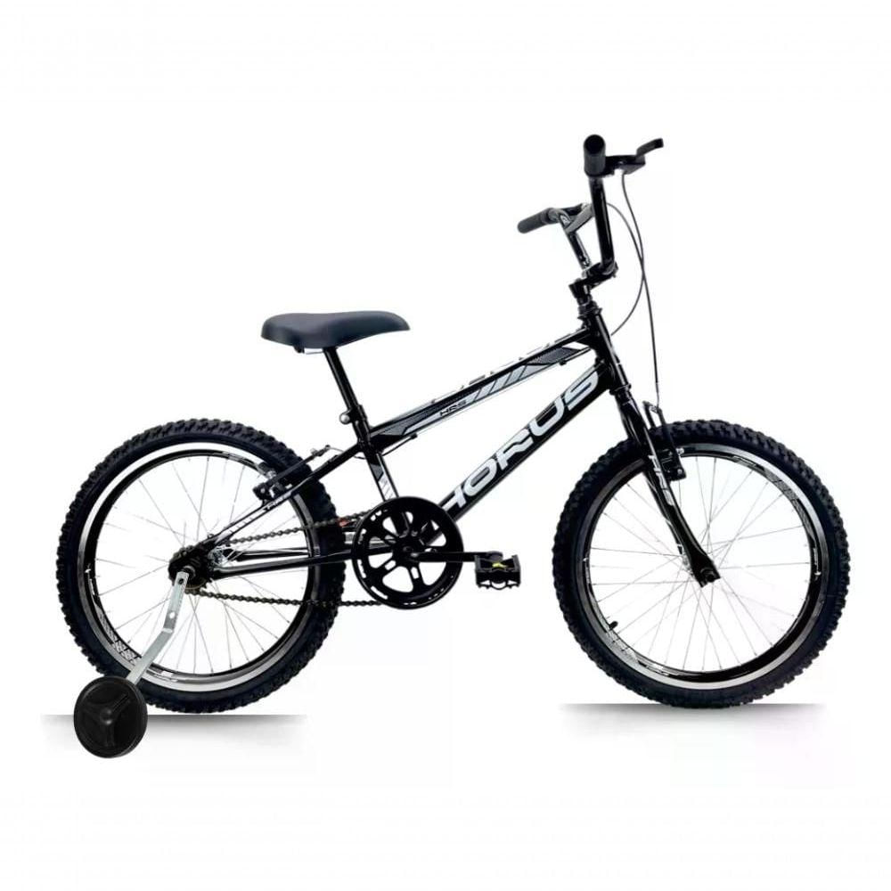 Bicicleta Infantil Aro 20 Mtb Force + Rodinha Lateral Preto