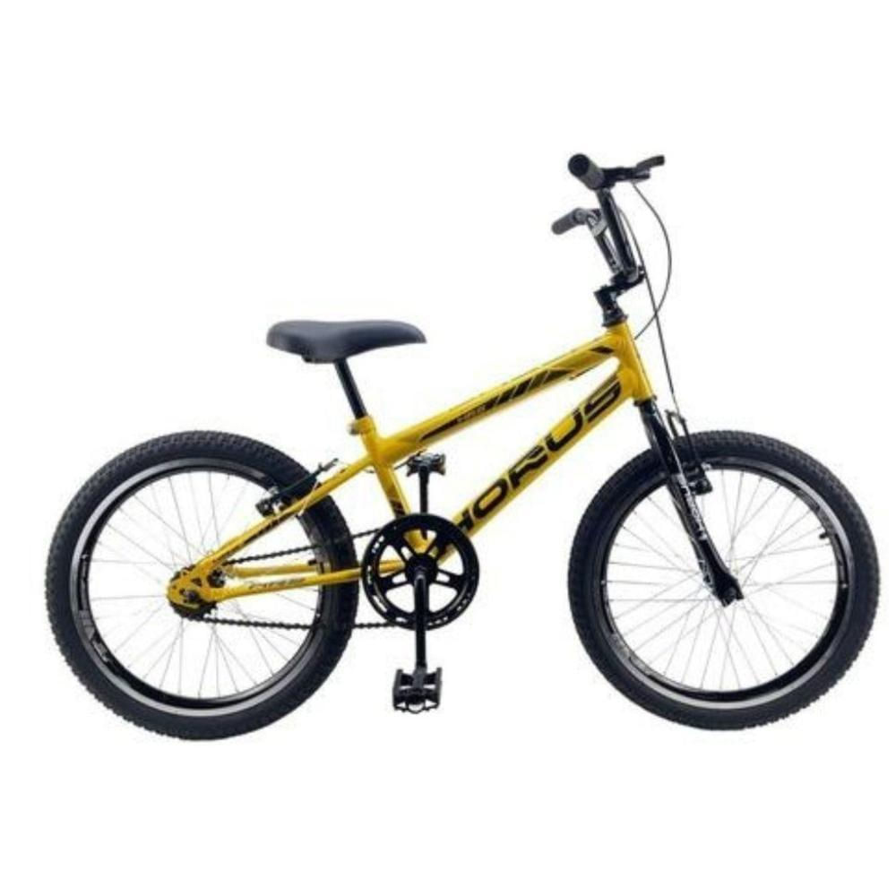 Bicicleta Infantil Aro 20 Bmx + Cross Route Amarelo