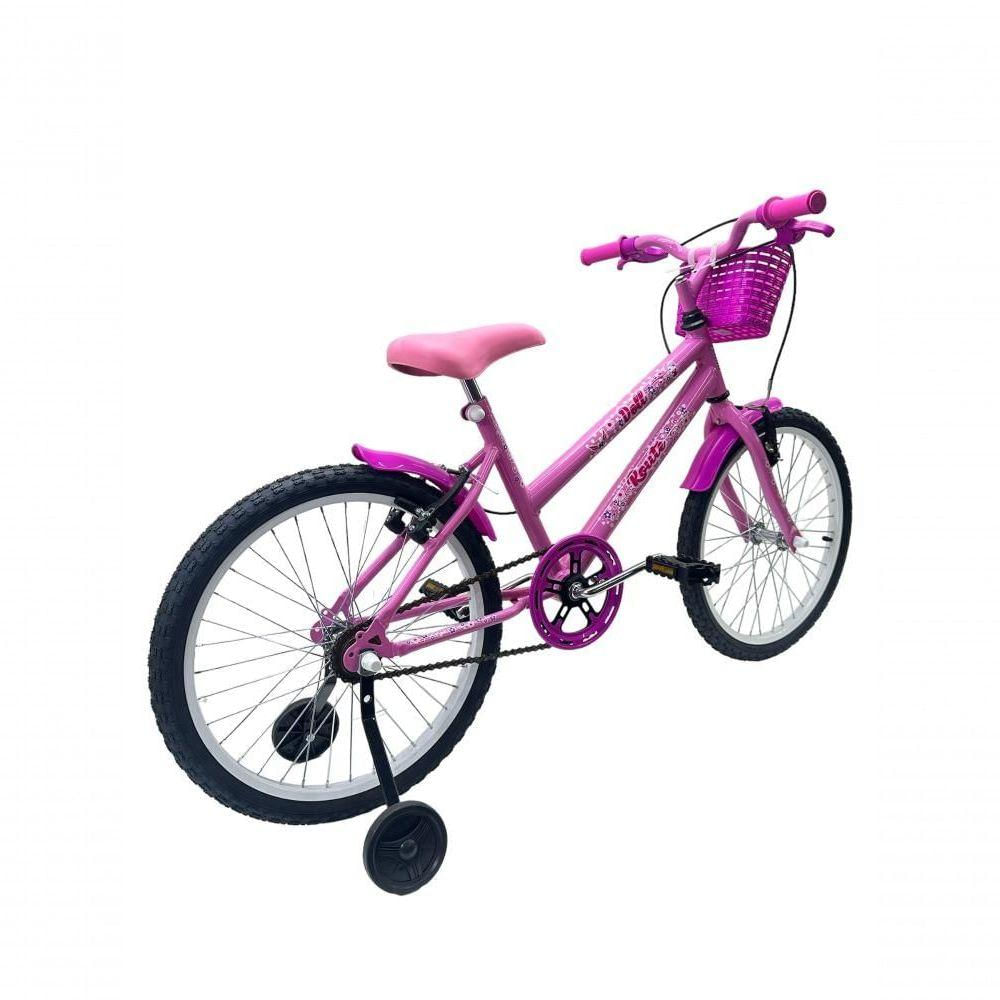 Bicicleta Infantil Aro 20 Com Rodas Doll - Route Rosa