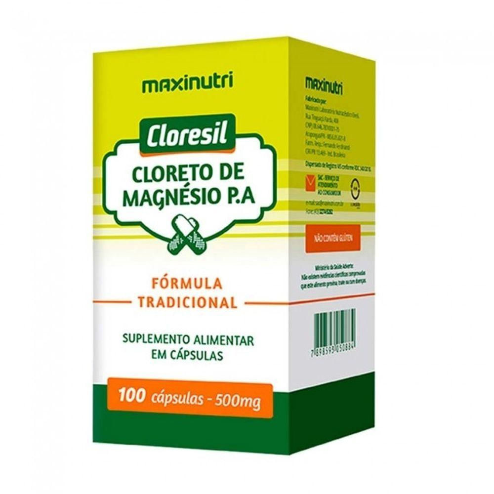 Cloresil - Cloreto De Magnésio P.a. 500mg 100 Caps