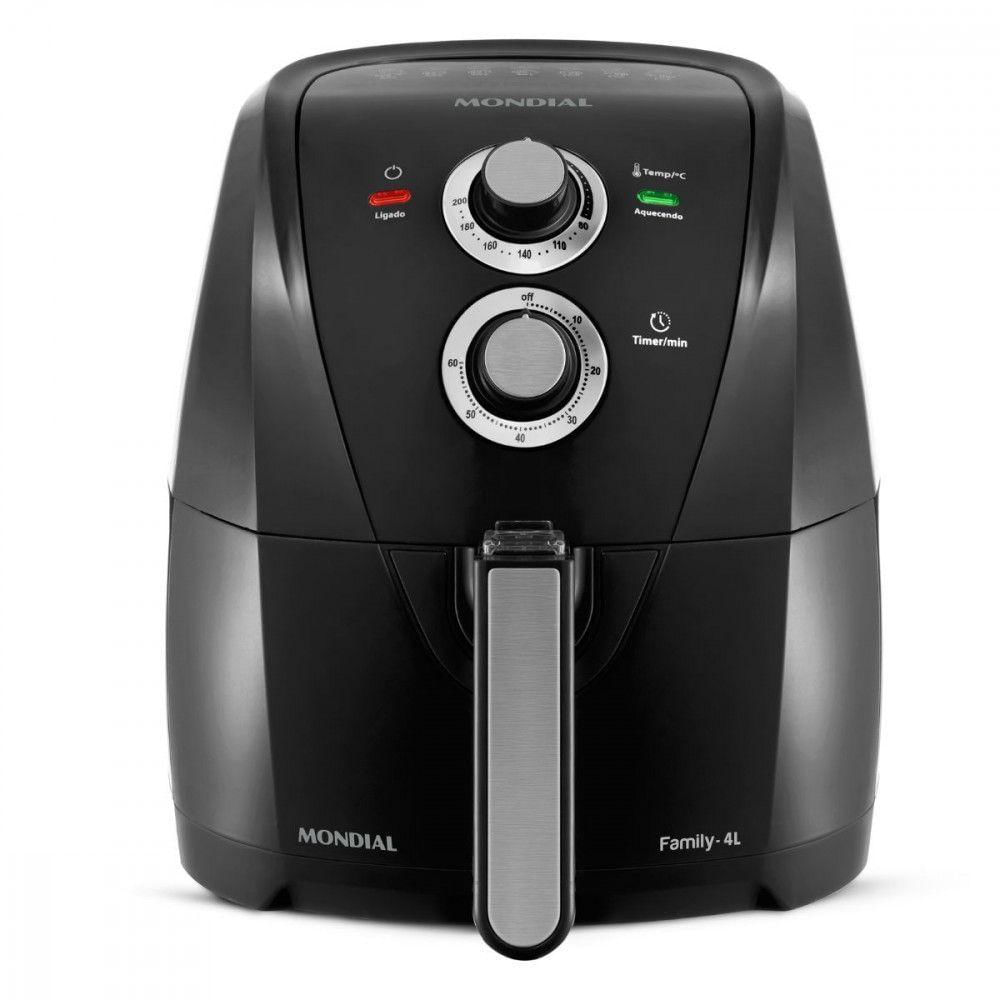Fritadeira Sem Óleo Air Fryer Mondial 4L 1500W Preto - 220V