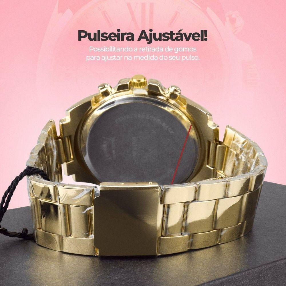 Colar Ouro + Caixa Presente Aço Inoxidavel Casual Qualidade Premium Social Dourado