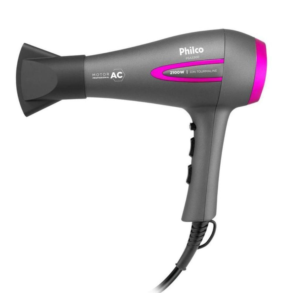 Secador Philco Ions Tourmaline PSA3300 2100w Cinza/Rosa - 220V