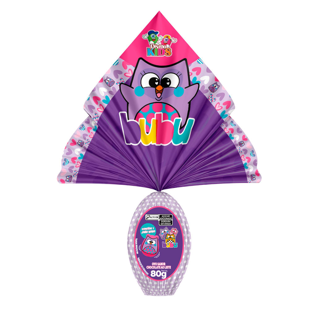 Ovo Divino Kids Bubu e as Corujinhas 80g