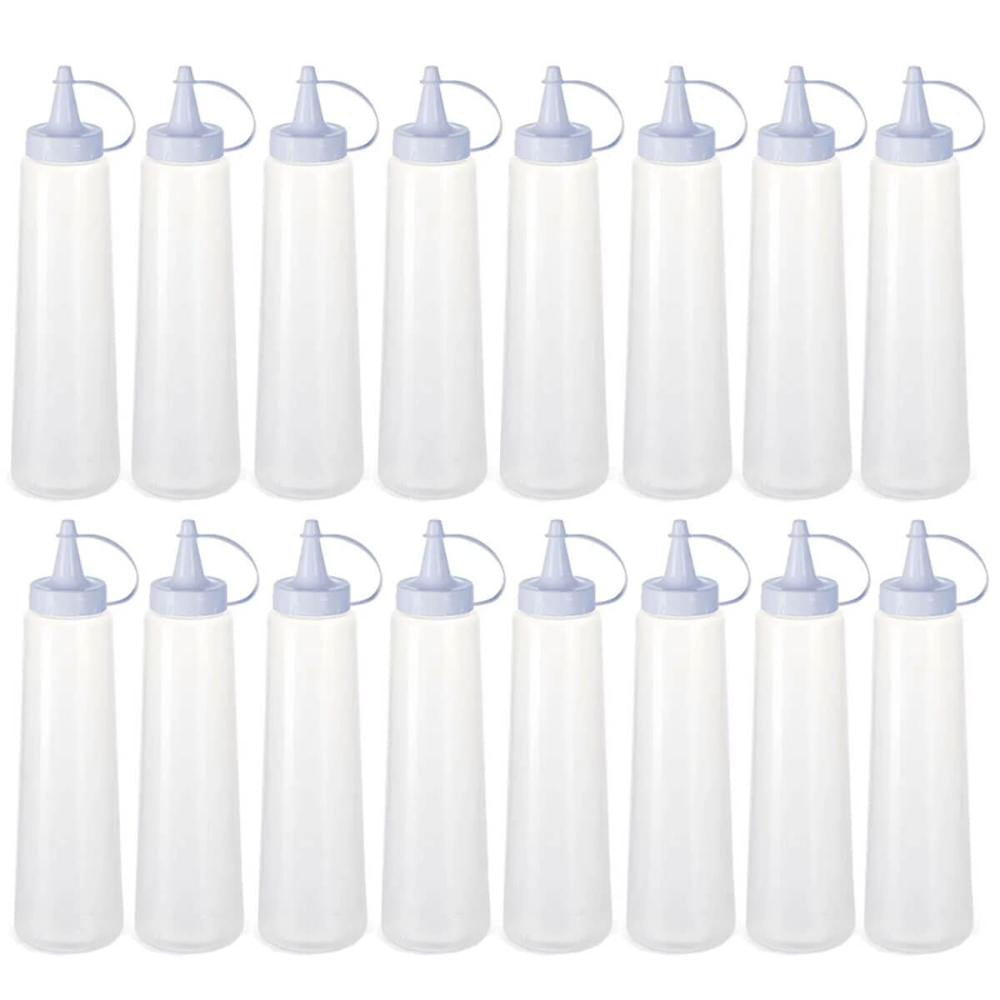 Kit 16 Bisnagas Plásticas Grandes 400ml Molhos Maionese Ketchup Mostarda Plasvale