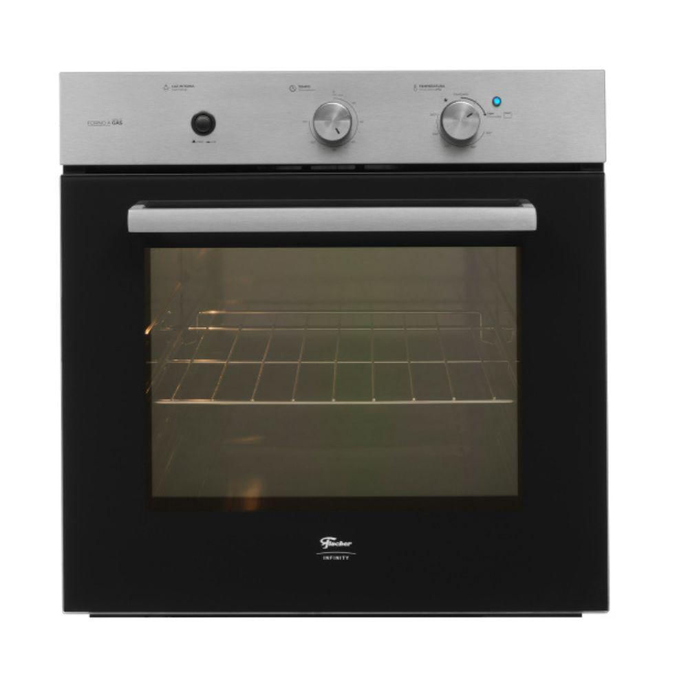 Forno a Gás de Embutir Fischer Infinity 78L com Grill Inox - 110V