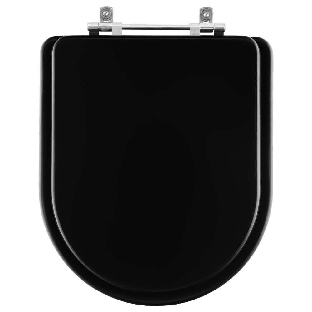 Tampa De Vaso Sanitário San Remo Preto Para Louça Hervy