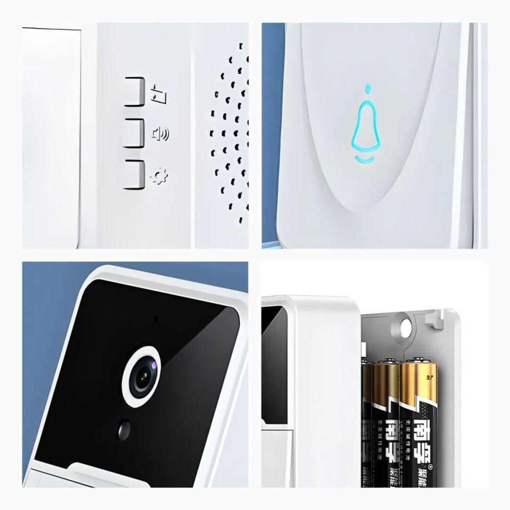 Campainha Interfone Wifi Com Câmera Sem Fio