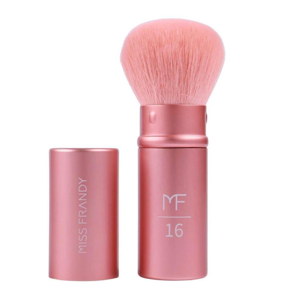 Pincel De Pó Kabuki Retrátil Mf16 | Compacto E Ideal Para Retocar A Maquiagem | Linha Squad | Miss Frandy