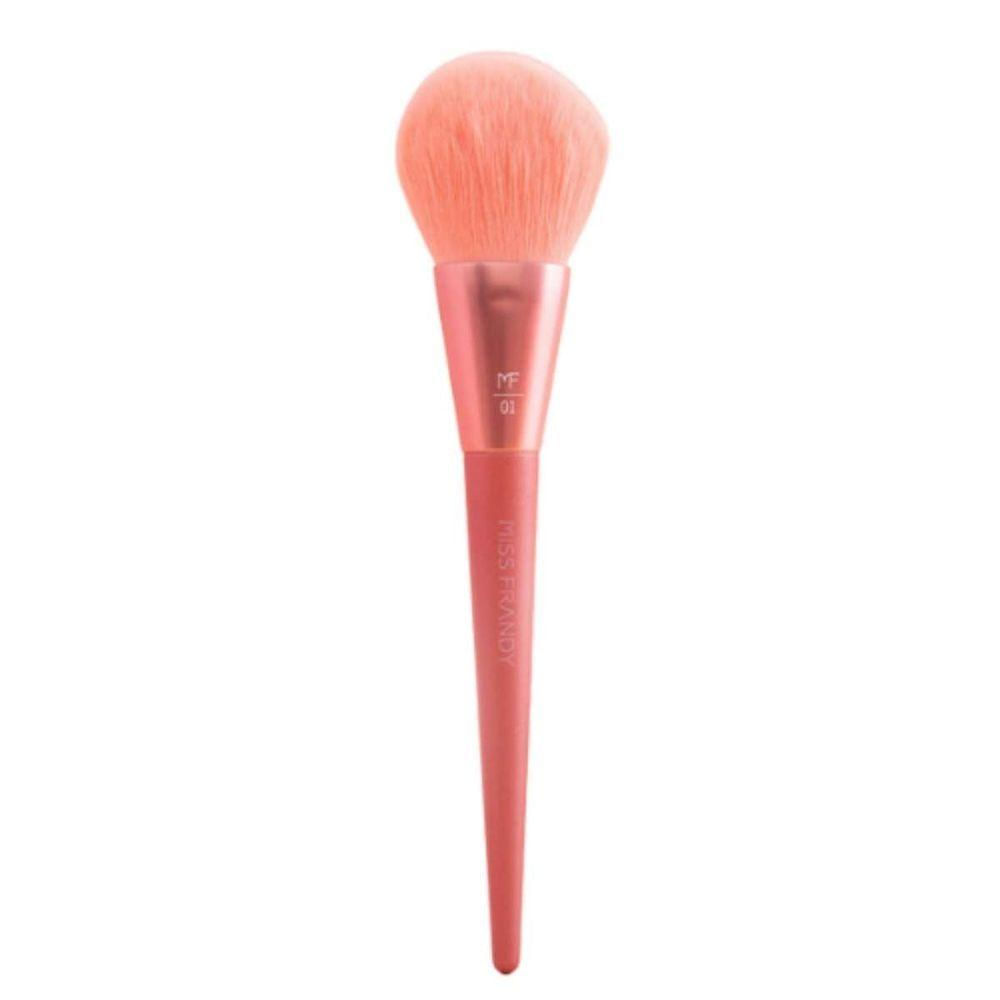 Pincel De Pó Arredondado Médio Mf01 | Cerdas Ultra Soft Para Aplicação Precisa | Linha Squad | Miss Frandy