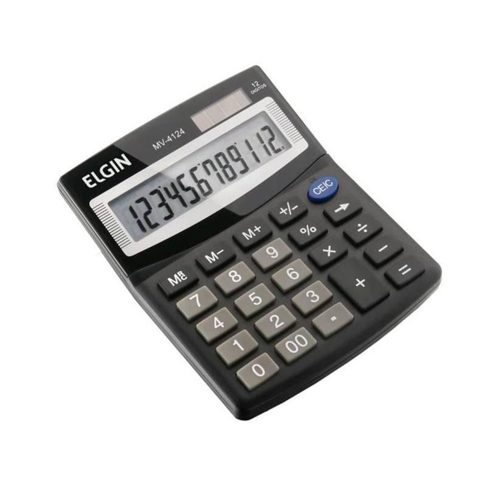 Calculadora Mesa Visor 12 Dig. Mv4124 Elgin