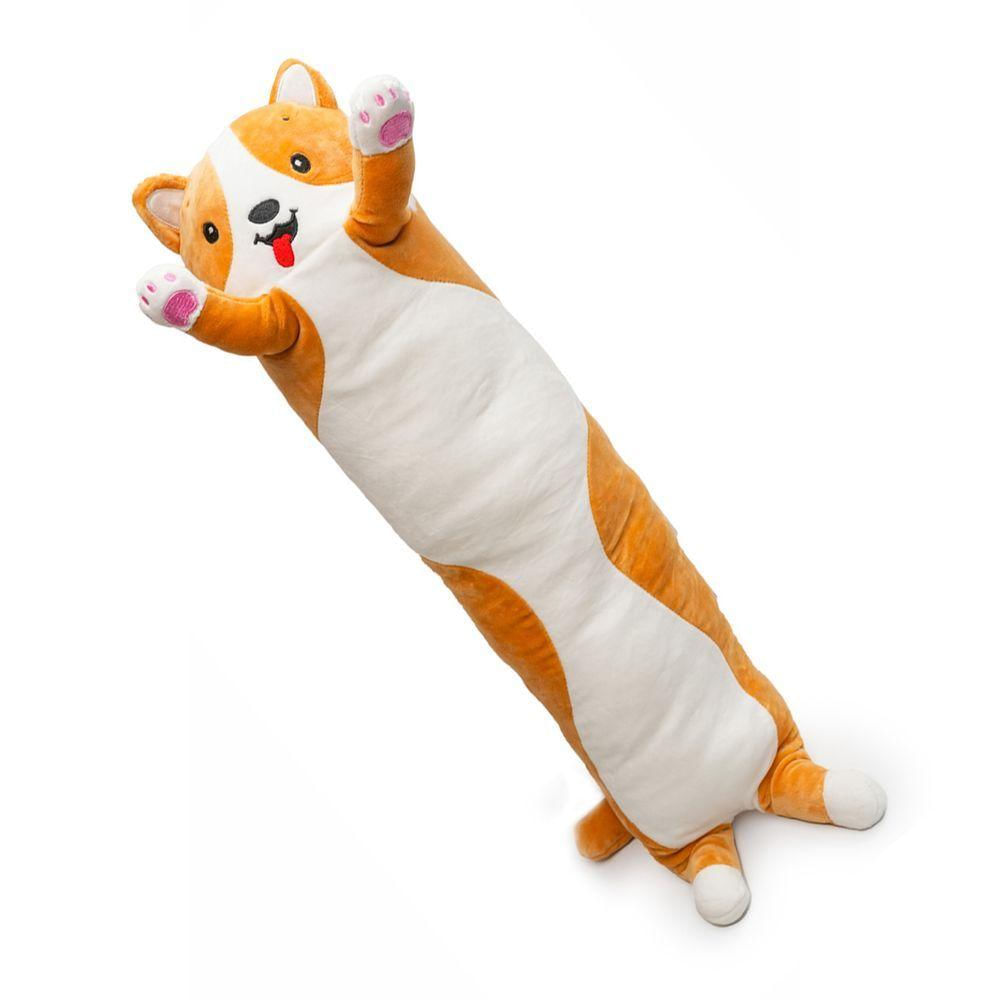 Travesseiro Corpo Pelucia Abraçar Hug Me Up Confortável 70cm Dogão Caramelo