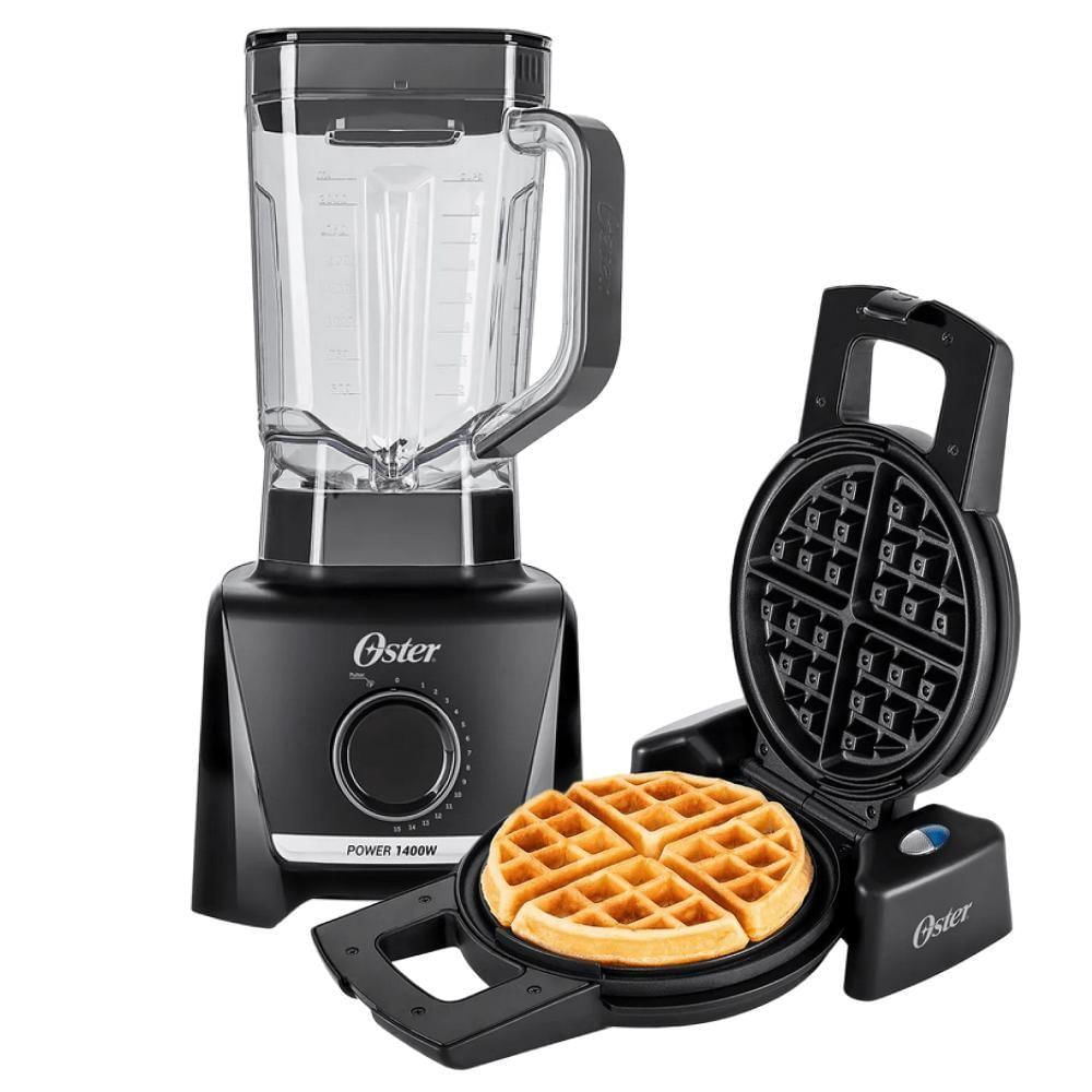 Kit Máquina De Waffle E Liquidificador Full 3,2L Oster 220V
