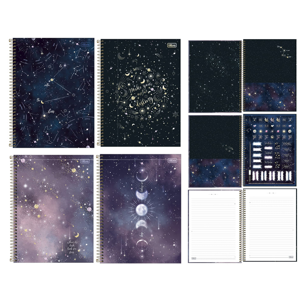 Caderno Universitário Tilibra Espiral Capa Dura Magic 1 Matéria Capas Diversas - Item Sortido